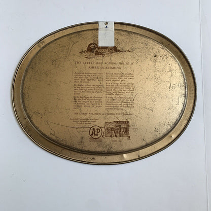 Vintage The Great Atlantic & Pacific Tea Co Metal Serving Tray, 14.5" x 11.5"