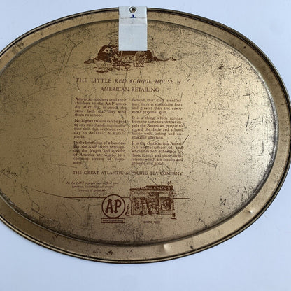 Vintage The Great Atlantic & Pacific Tea Co Metal Serving Tray, 14.5" x 11.5"