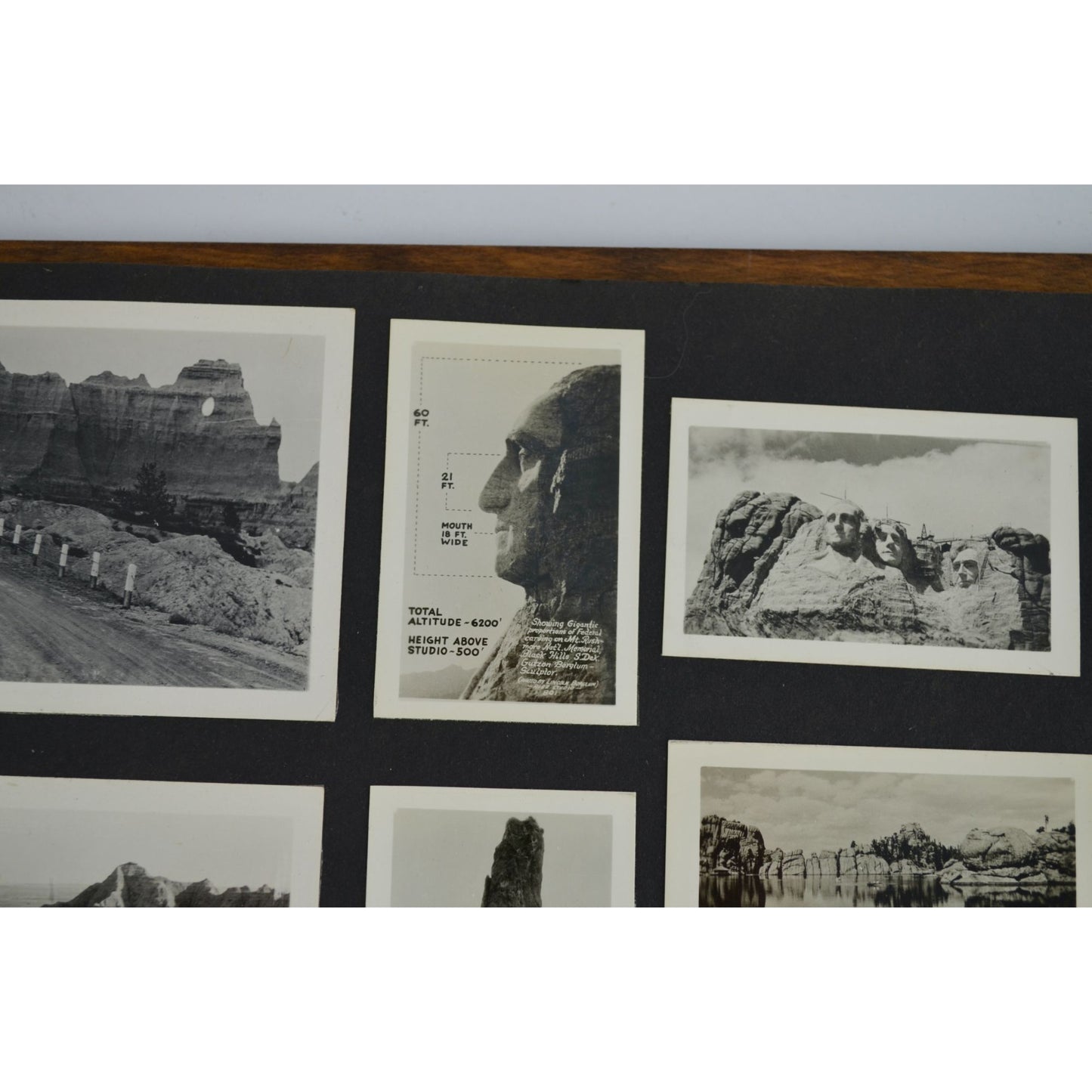 Vintage Wooden Photo Album Antique Travel 71 Photos