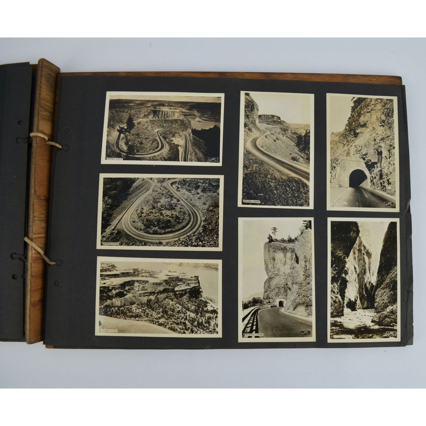 Vintage Wooden Photo Album Antique Travel 71 Photos