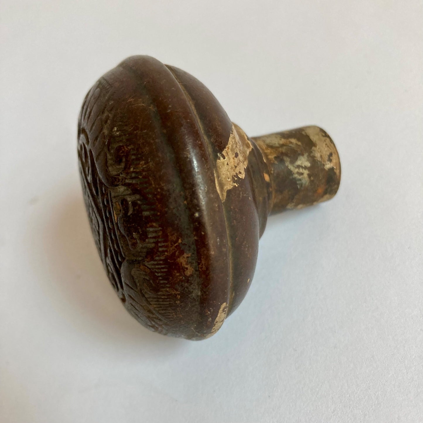 Antique Bronze Brass Victorian Door Knob Eastlake Original Vintage Door Knob