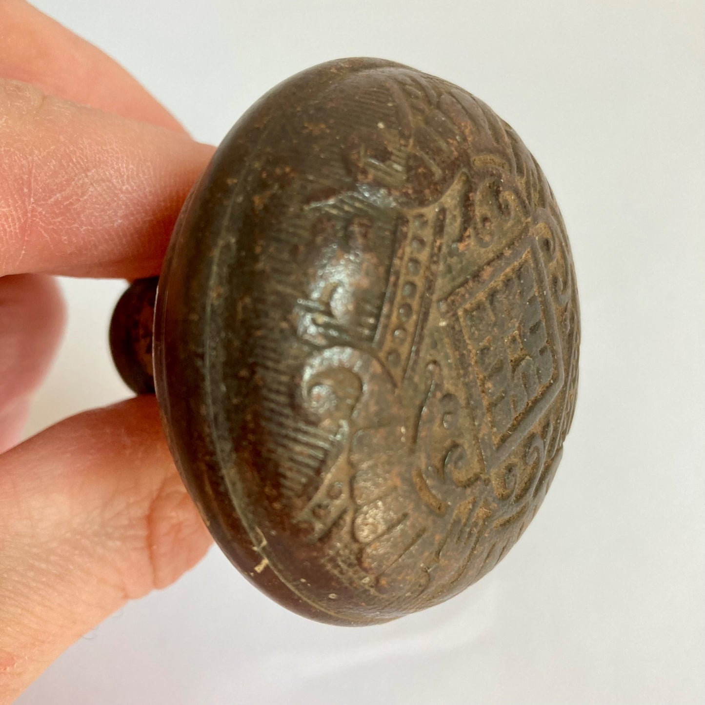 Antique Bronze Brass Victorian Door Knob Eastlake Original Vintage Door Knob