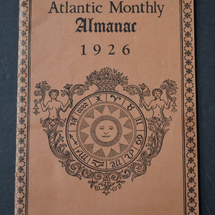 The Atlantic Monthly Almanac 1926 Antique Boston Monthly Company