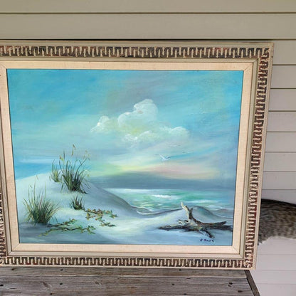Original Oil Painting Beach Scene