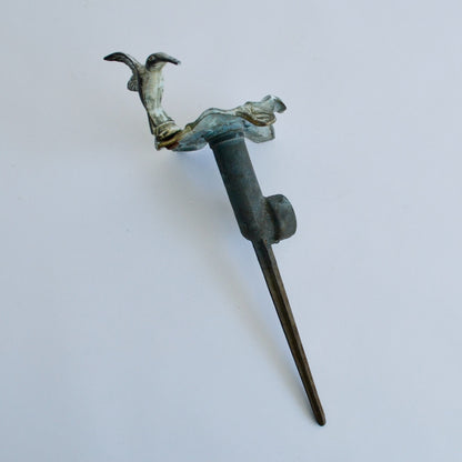 Vintage Brass Hummingbird Sprinkler with Yard Stake