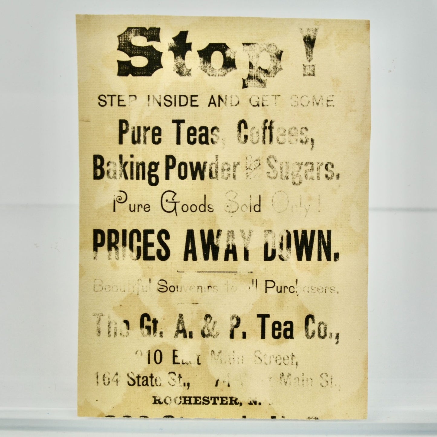 Tea's Ready Victorian Trading Trade Card Rochester MN