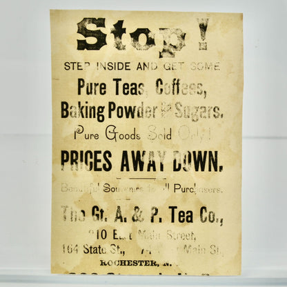 Tea's Ready Victorian Trading Trade Card Rochester MN