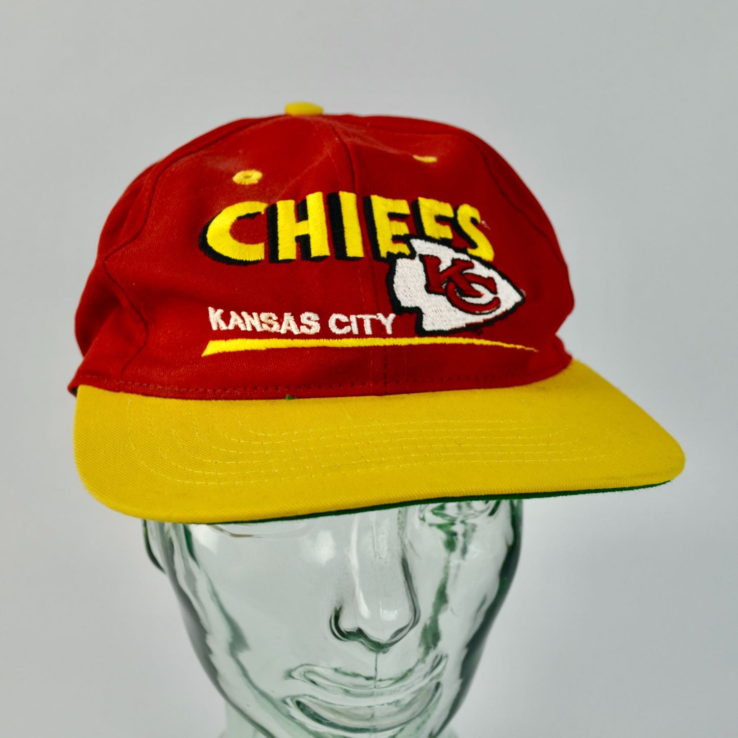 Vintage 90s Kansas City Chiefs Eastport NFL Snapback Hat NWT