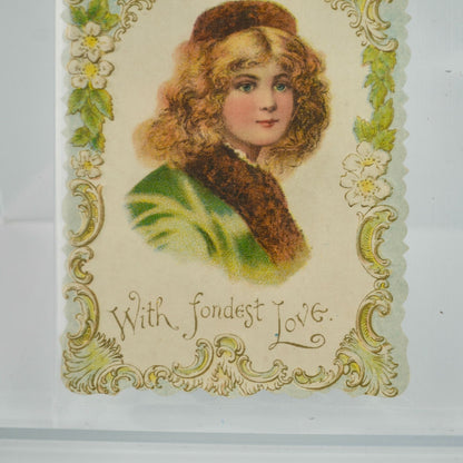 Vintage Valentine's Day Card With Fondest Love