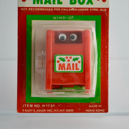 Kurt Adler Santa's World Walking Mail Box Christmas Wind Up Vintage New