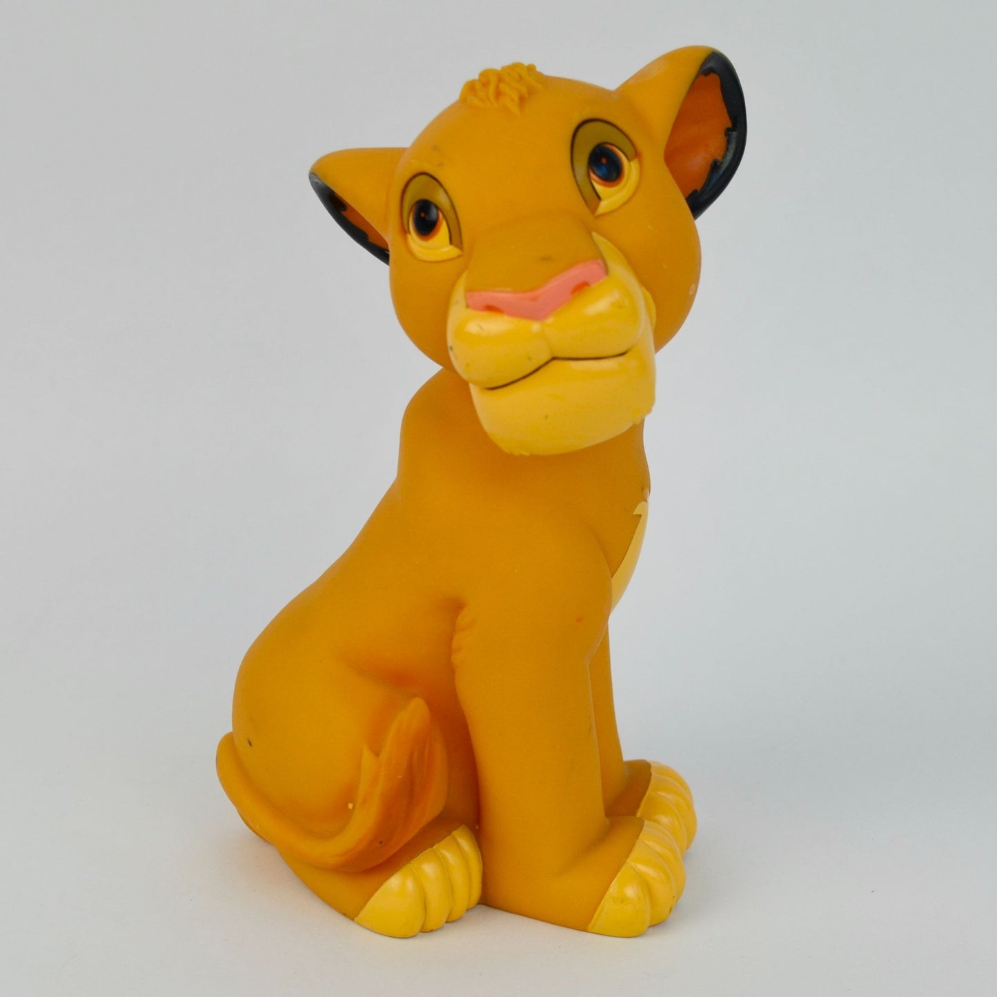 Lion King Simba Plastic Coin Bank Figurine 8" Tall Vintage Disney Collectible
