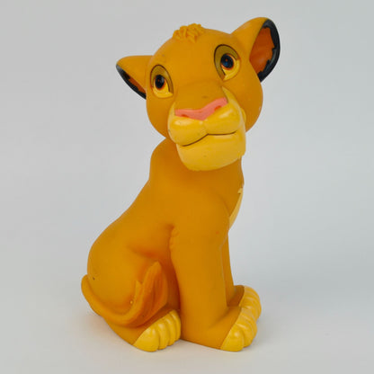 Lion King Simba Plastic Coin Bank Figurine 8" Tall Vintage Disney Collectible