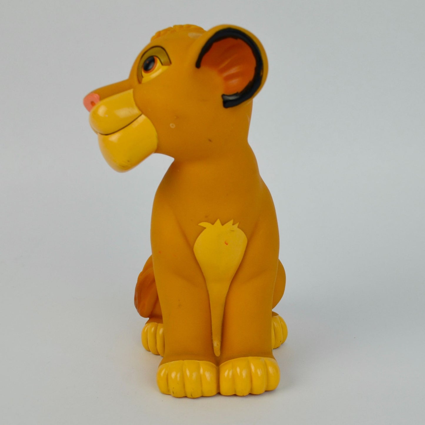 Lion King Simba Plastic Coin Bank Figurine 8" Tall Vintage Disney Collectible