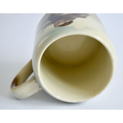 Vintage German Monk Playing Violin Shaving Mug Ceramic Chipped Germany
