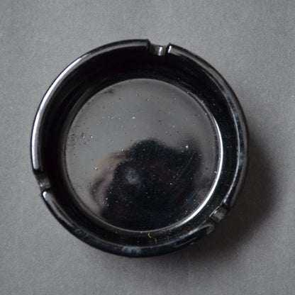 Golden Nugget Las Vegas Casino Black Glass Ashtray Vintage