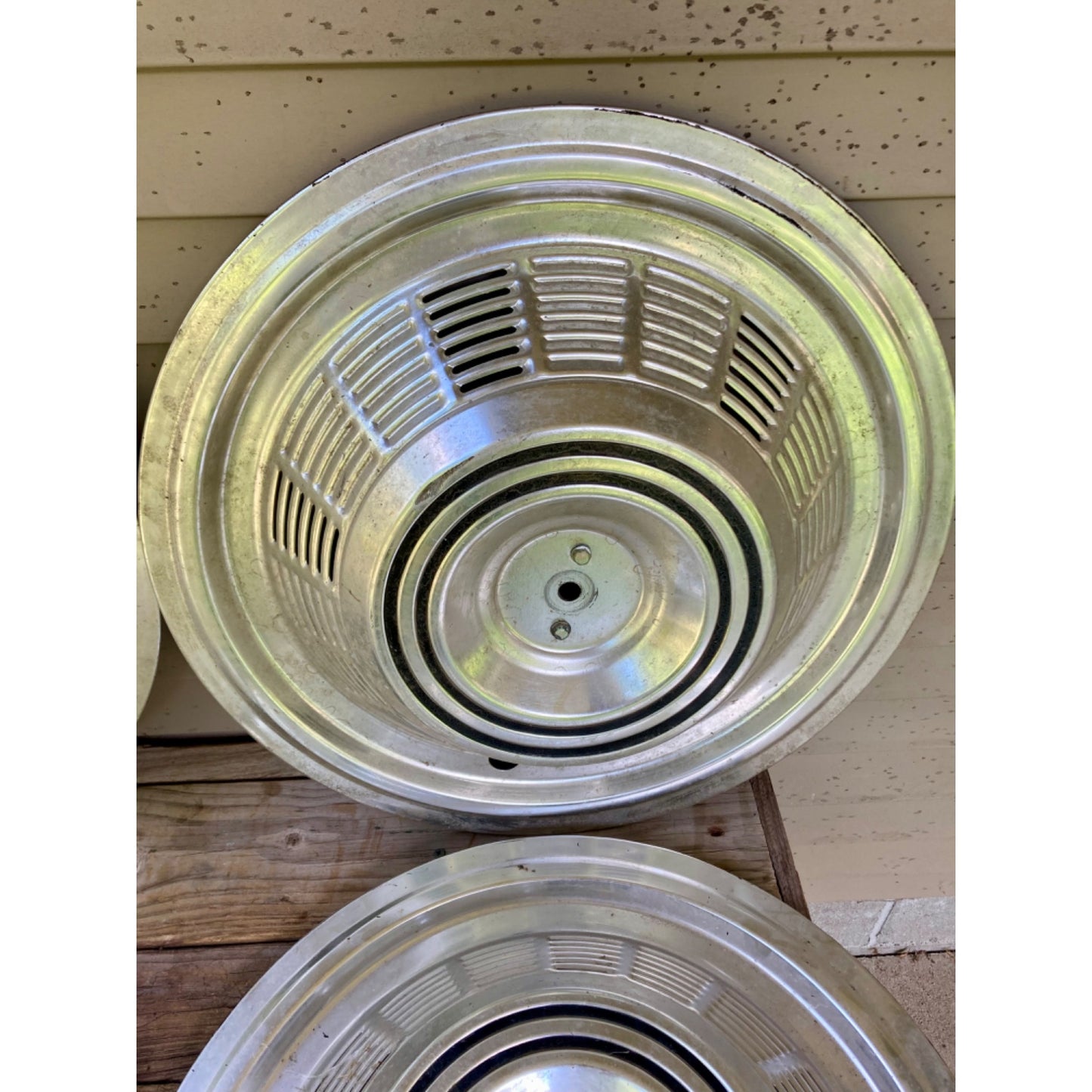 Lot of 4 Large Vintage Hubcaps 20 21 inch Aluminum