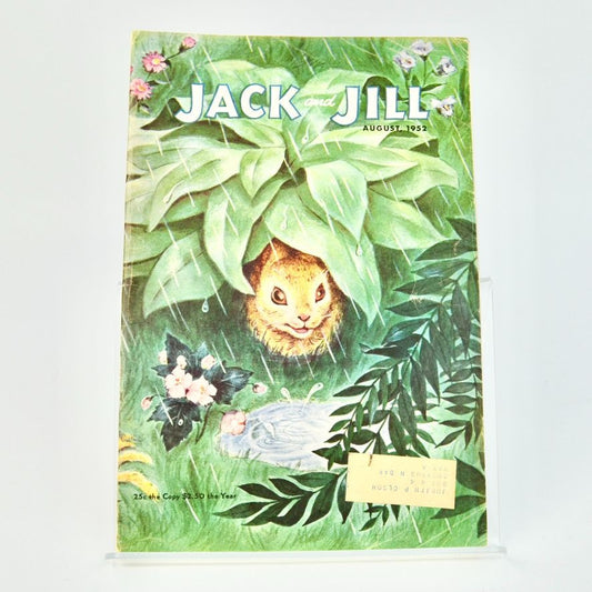 Jack and Jill Magazine August 1952 Rabbit Bunny
