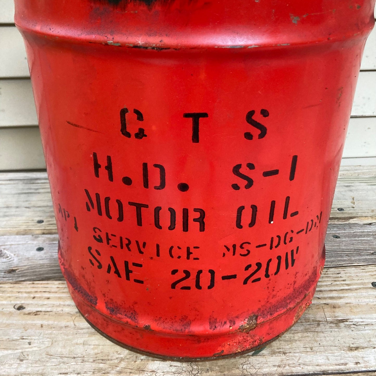 Vintage CTS H.D. S-1 Motor Oil Can 5 Gallon SAE 20-20W GP & F Co