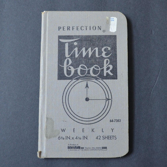 Perfection Time Book Weekly Unused Vintage #64-7302
