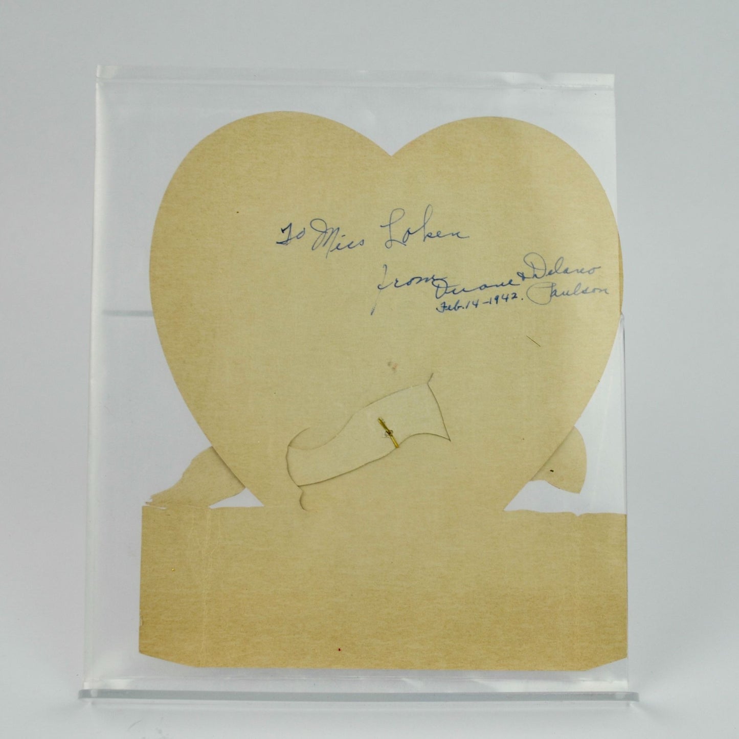 1940s Purr-Fect Sour Puss Valentine Card LARGE 7.5 X 6.5" Articulating