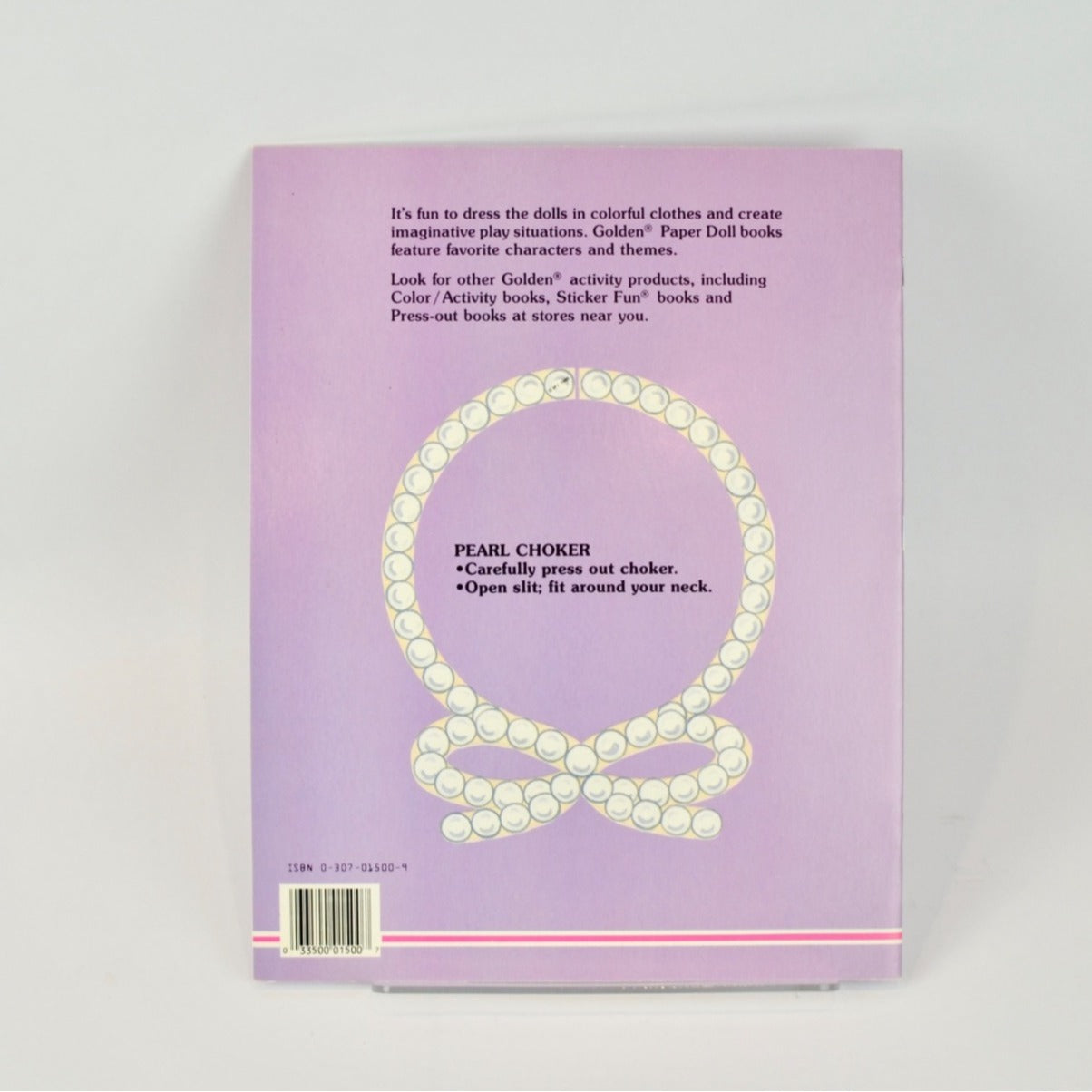 Golden Barbie Paper Doll Perfume Pretty 1500 1988 UNCUT