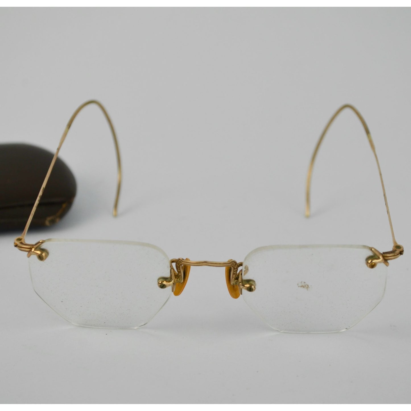 Vintage American Optical Hexagon Frame Eyeglasses 1/10 12KGF AO Gold-Filled