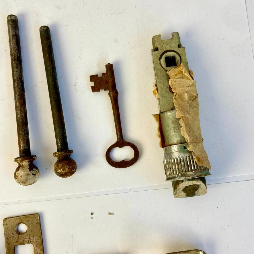 Lot of Antique Door Cabinet Drawer Hardware Architectural Salvage Skeleton Key