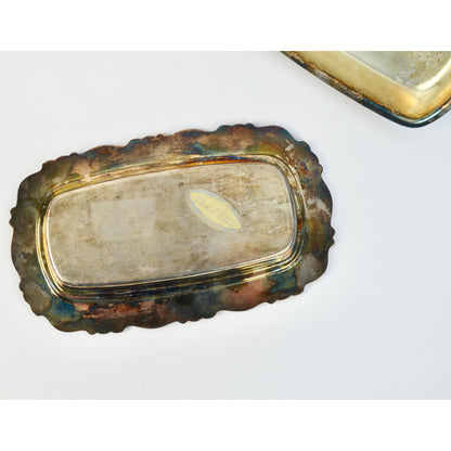 Rogers & Sons Oneida Silverplate Butter Dish Vintage Ornate