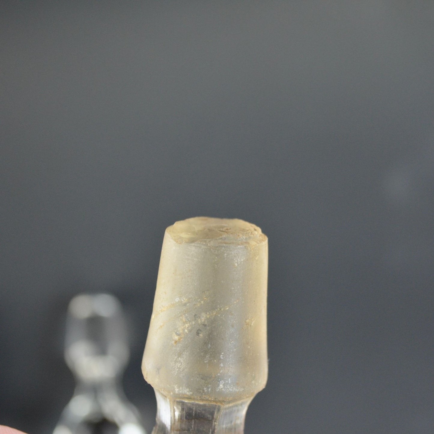 Cut Apothecary Glass Bottle Stoppers Vintage Lot of 10 Clear