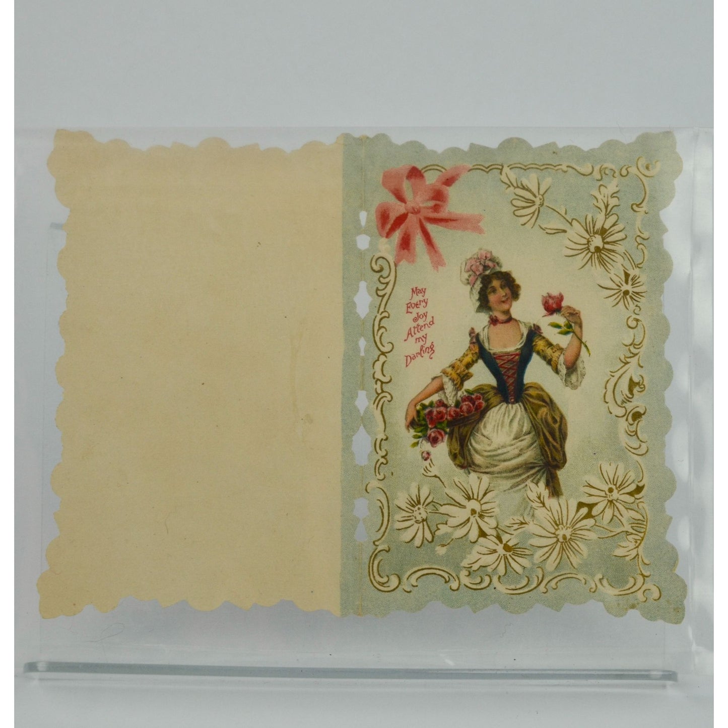 May Every Joy Attend my Darling Vintage Valentine Card