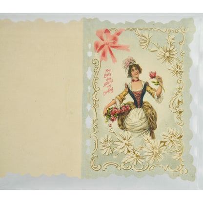 May Every Joy Attend my Darling Vintage Valentine Card