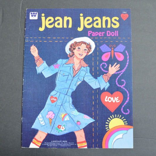 Whitman Jean Jeans Paper Doll 1961 Uncut Unused New