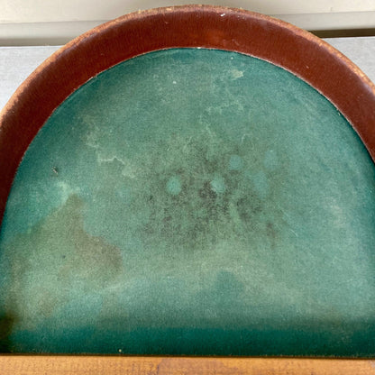 Antique Dice Game Board Felt Lined Leather Bar Top Casino Elkhurst J.A. Witte
