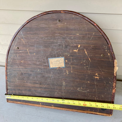 Antique Dice Game Board Felt Lined Leather Bar Top Casino Elkhurst J.A. Witte