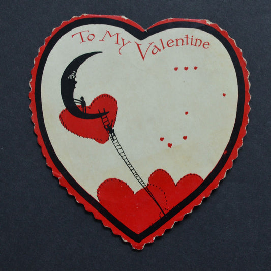 Vintage Valentine Card To My Ladder to the Moon