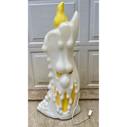 Vintage Melting Candle Blow Mold General Foam Plastics Double Sided Halloween