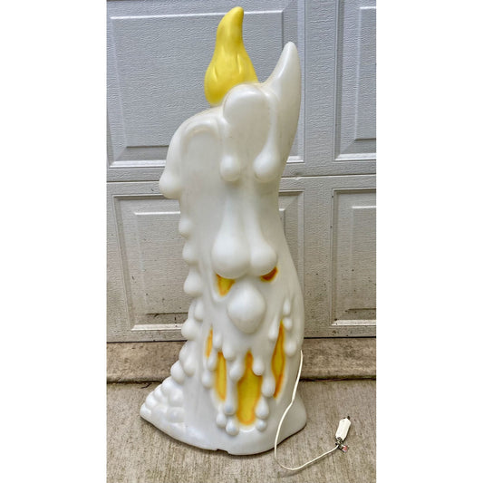 Vintage Melting Candle Blow Mold General Foam Plastics Double Sided Halloween