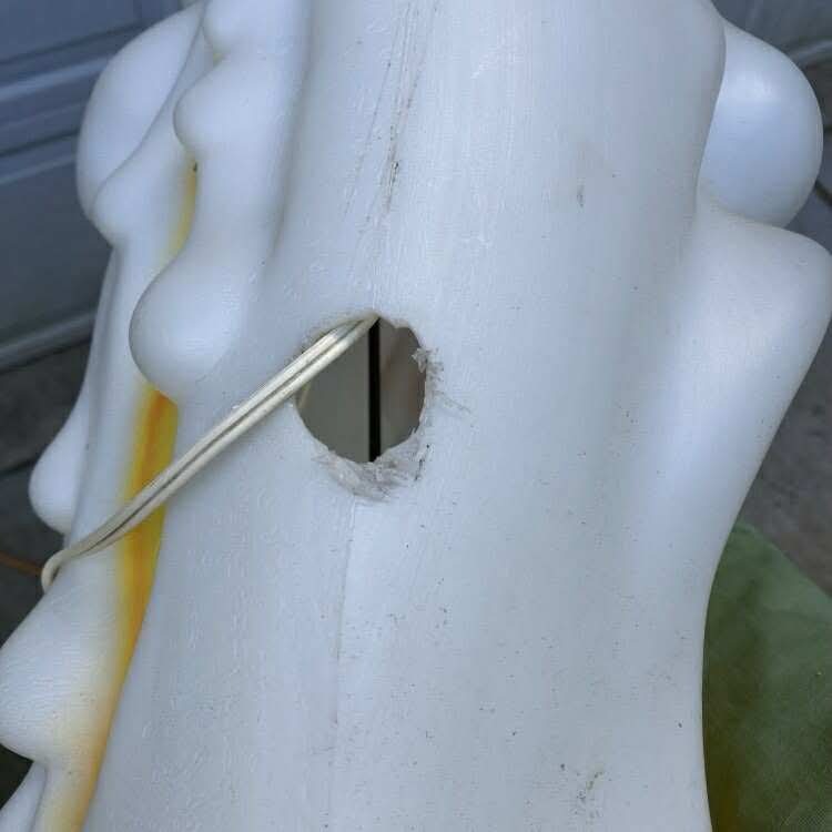 Vintage Melting Candle Blow Mold General Foam Plastics Double Sided Halloween