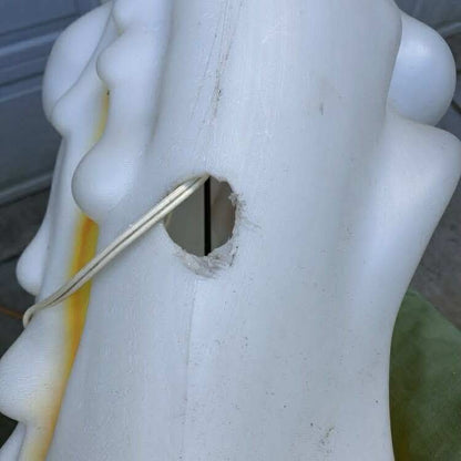 Vintage Melting Candle Blow Mold General Foam Plastics Double Sided Halloween