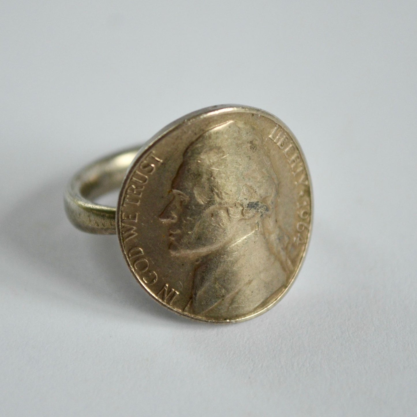 1964 US Nickel Vintage Ring Size 7.5