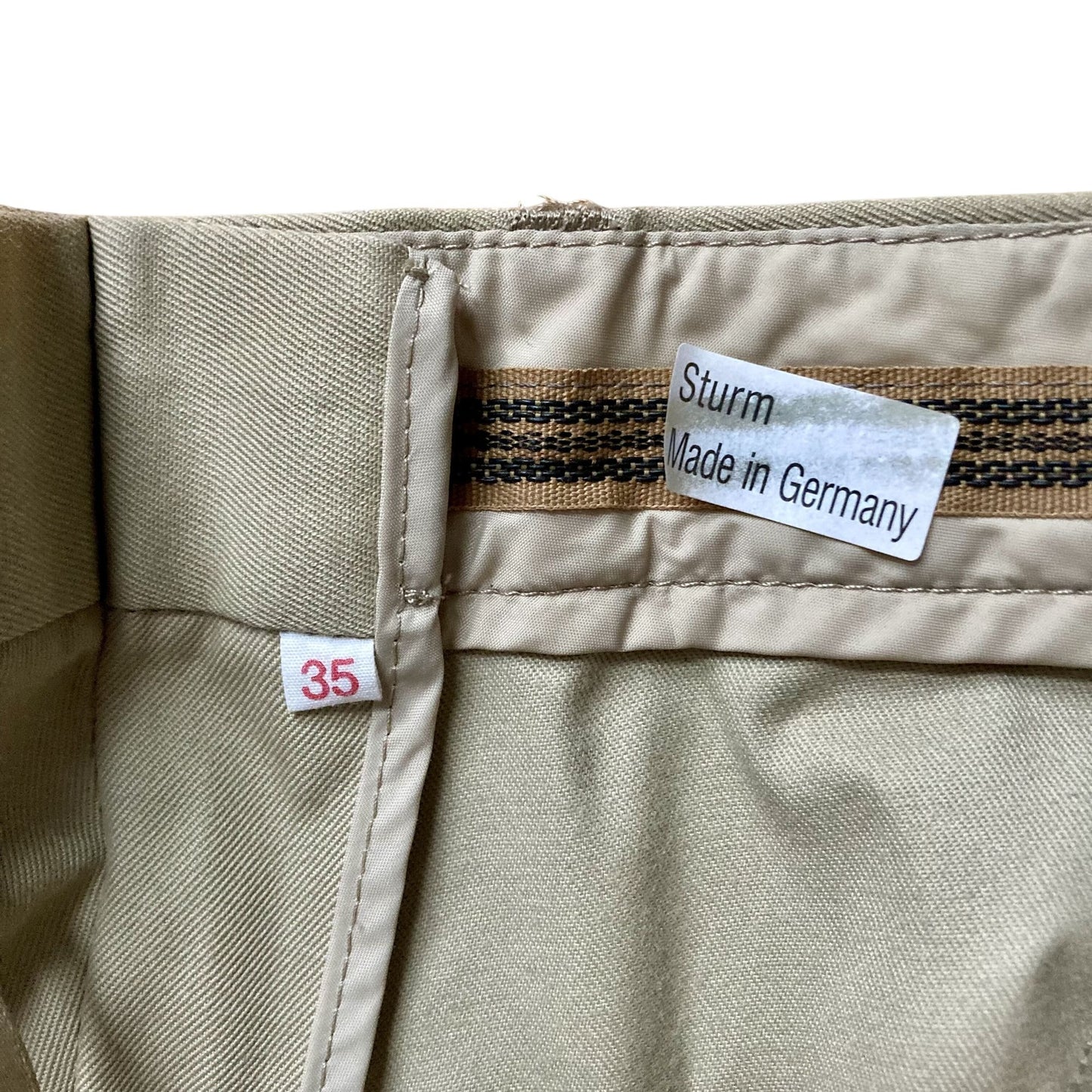 Vintage 1992 Sturm Mil-Tec German Military Khaki Trousers Pants Size 35
