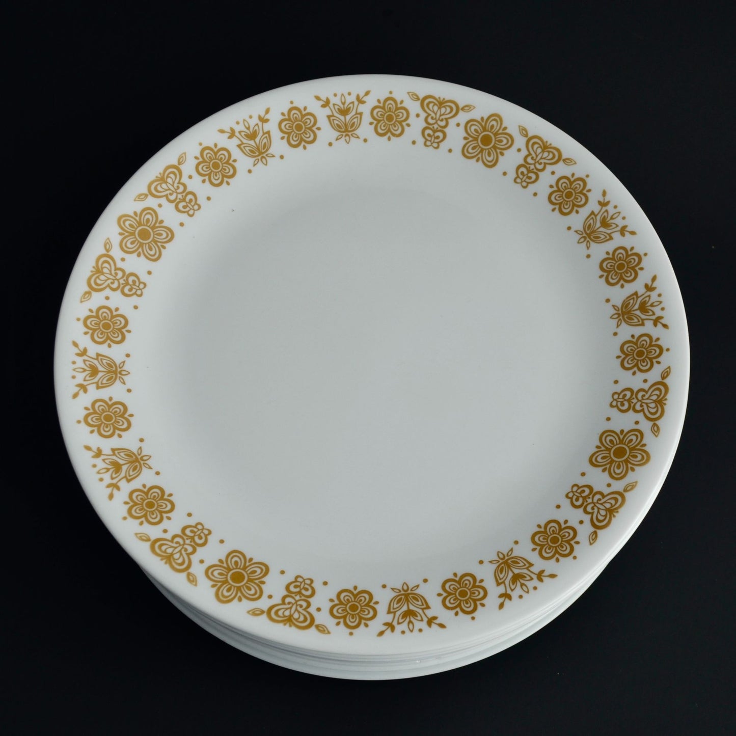 Corelle Butterfly Gold Dinner Plates 10.25" Diameter Set Lot of 19