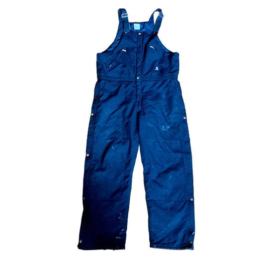 Carhartt Insulated Bib Overalls Black Duck Quilted Work Chore Pants Bibs