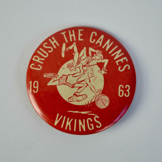 1963 North Branch Minnesota Vikings Basketball Pin Button