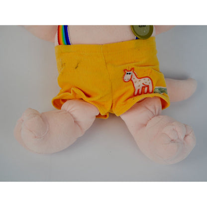 Cabbage Patch Kids Koosas Cat Yellow Rainbow Overalls 1983 Vintage