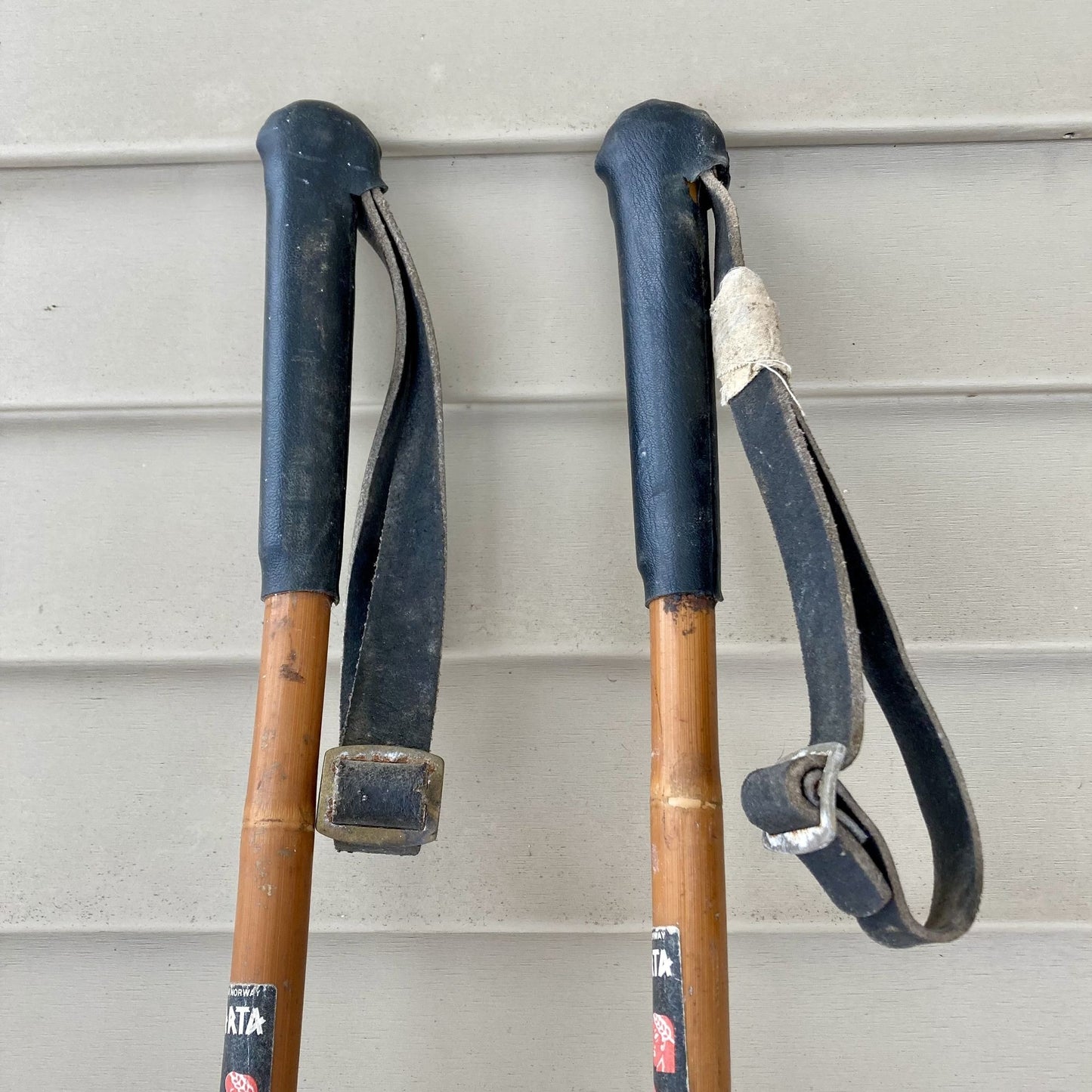 Vintage Sparta Bamboo Cross Country Ski Poles 150 cm Made in Norway