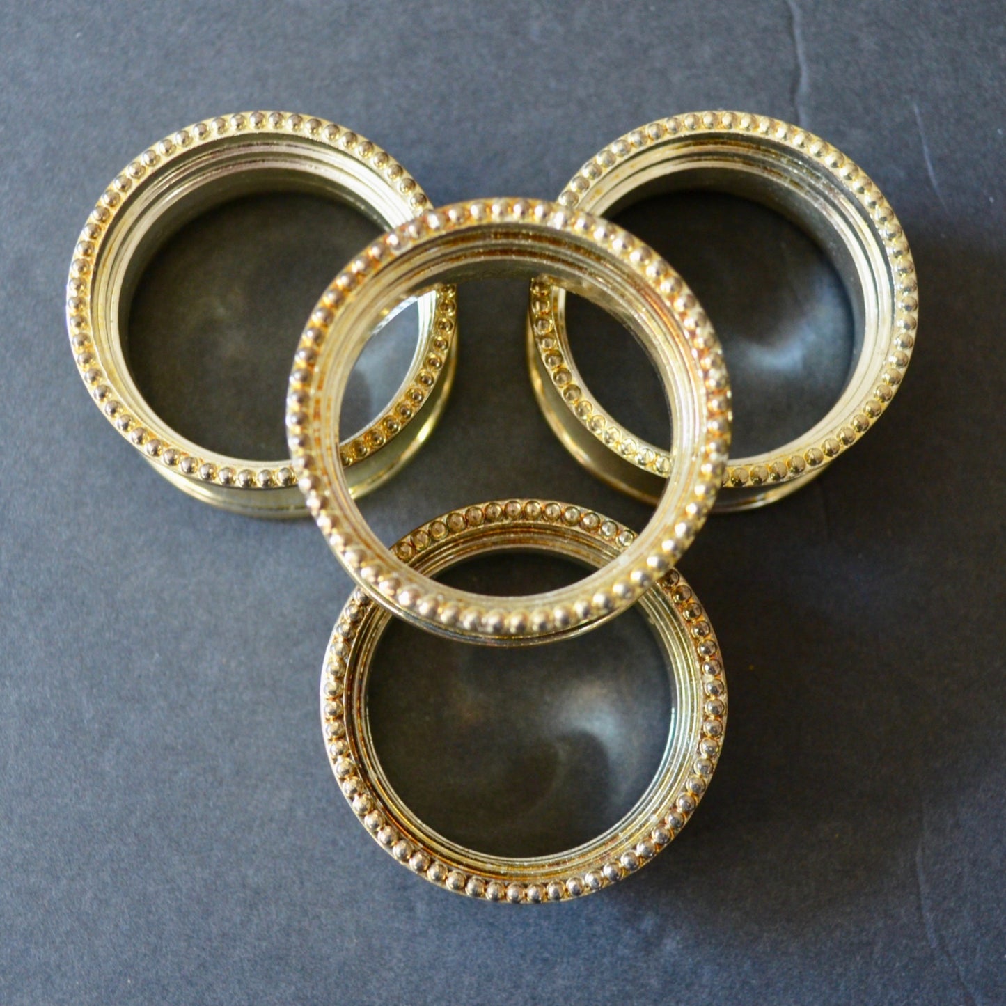 Set of 4 Napkin Rings Silver