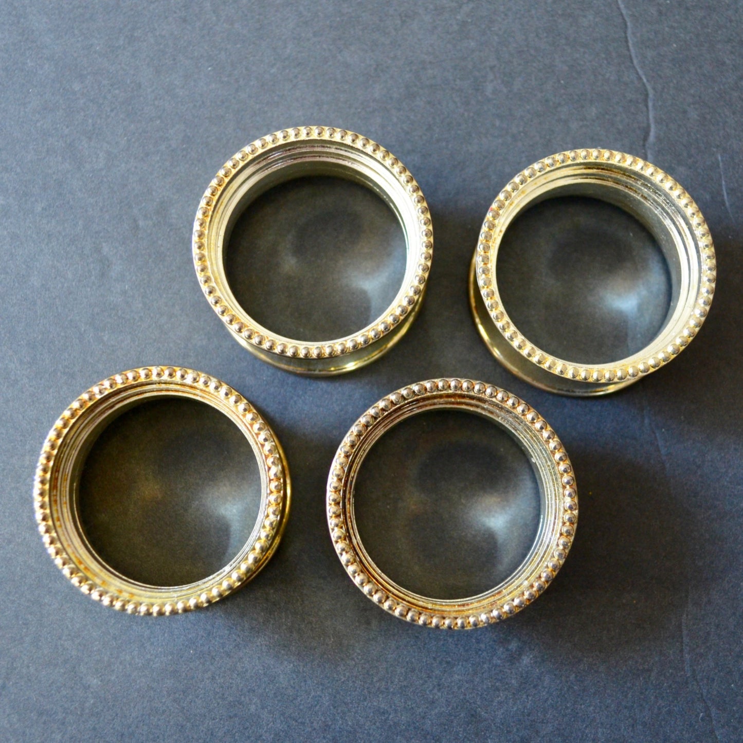 Set of 4 Napkin Rings Silver