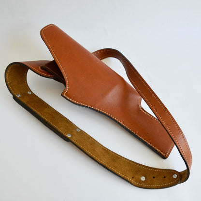 Vintage Leather Shoulder Holster Scabbard Ammo Ammunition Pouch Western