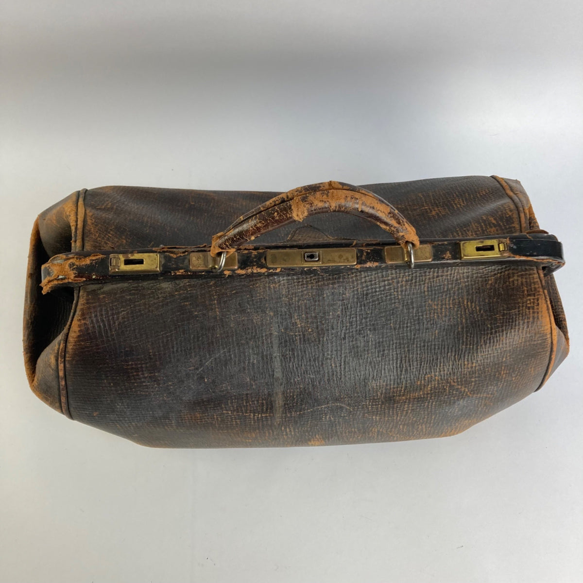 Antique 16" Leather Doctor's Bag Genuine Cowhide Medical 16 Warranted 25 Vintage